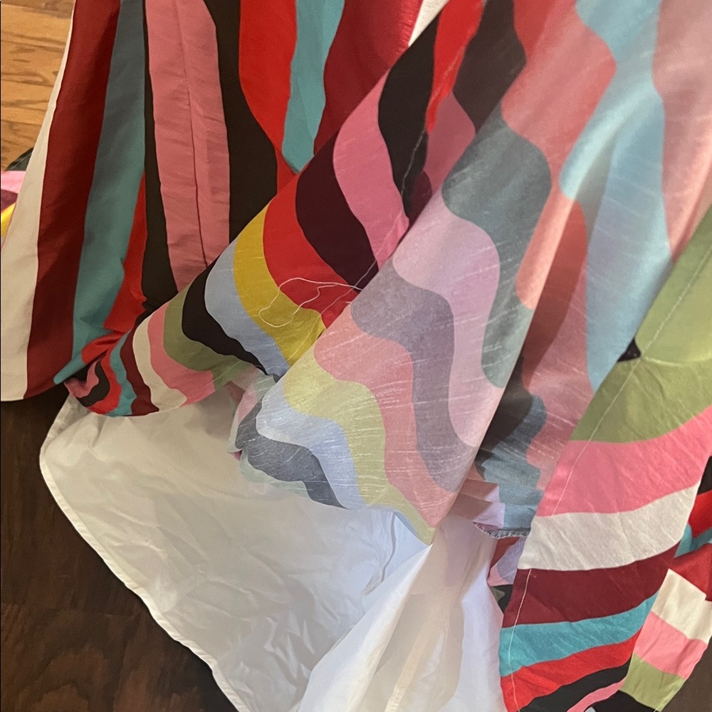 Multicolor Striped V-Neck Dress - Picture 12 of 15